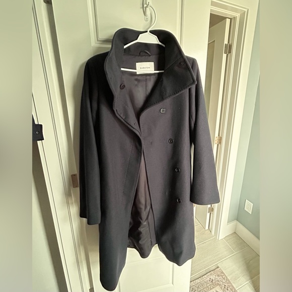 Aritzia Babaton Walton Navy Wool Coat - Picture 2 of 7